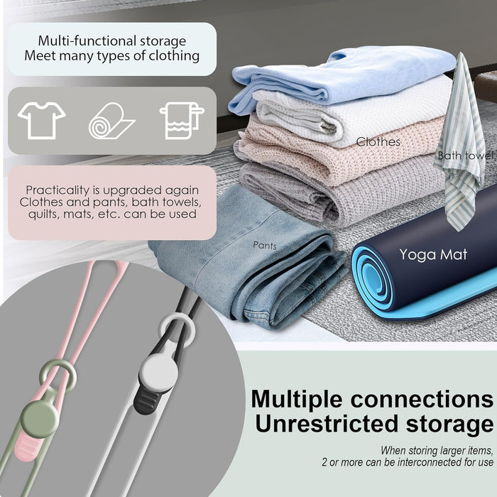 24Pcs Silicone Cable Ties, Cord Organizer Cable Management-Multi