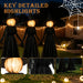 Halloween Witches Decorations Outdoor, 5 FT Set of 3 Light Up Holding Hands Witches with Stakes and Timer Function, Glow