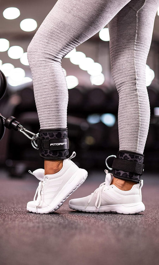 ® Ankle Straps V1 for Cable Machine (2 Pieces) - Gym Workout Equipment - Leg Pulley Attachment, Kickback Straps