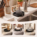 Silicone Soap Dish with Drain Spout, Self-Draining Sink Organizer Tray for Bathroom and Kitchen, Sponges, Dispensers and