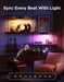 Govee Smart Light Bar, RGBICWW TV Lights for Living Room, Gaming, Black