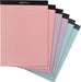 Wide Ruled Lined Writing Note Pads with Sturdy Back, 8.5" x 11.75", Multicolor, 6-Pack, 300 Sheets, Perforated