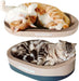 3-Piece Cat Scratcher Set, Oval Bowl Nest for Indoor Cats