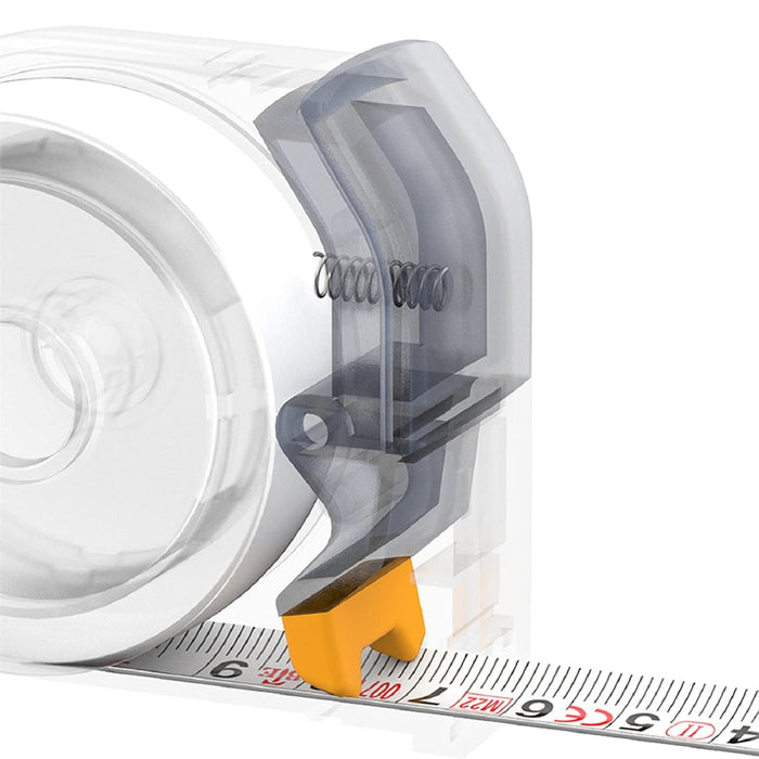 Self-Locking Tape Measure, Pocket-Size Retractable Measuring Tape, Dual Unit (Ft/m), Minimalist Design, Safe Non-Sharp, Great Stiffness, Shock-Absorbing Case, Cool Gadgets for Men, 10 Ft (3m)