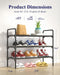Shoe Rack for Closet, Shoe Storage, 27.6" Wide - 3 Tiers, Black