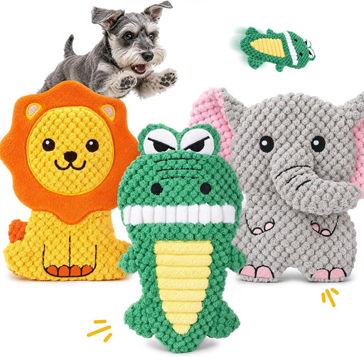 Dog Toys for Small Dogs, 3 Pack Squeaky No-Stuffing Puppy Toys