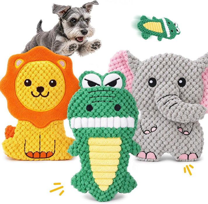 Dog Toys for Small Dogs, 3 Pack Squeaky No-Stuffing Puppy Toys