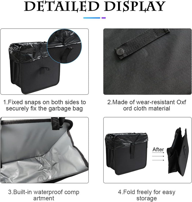 Foldable Waterproof Car Trash Can, Large