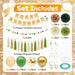 Sage Green Happy Birthday Party Decorations,Happy Birthday Banner, Quality Waterproof Boho Confetti Balloons Curtain Hanging Swirls Ease assembly Decor Green Balloons,Party Decorations