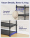 10 Tier Shoe Rack, Tall Shoe Organizer, 32.2" Wide, Black