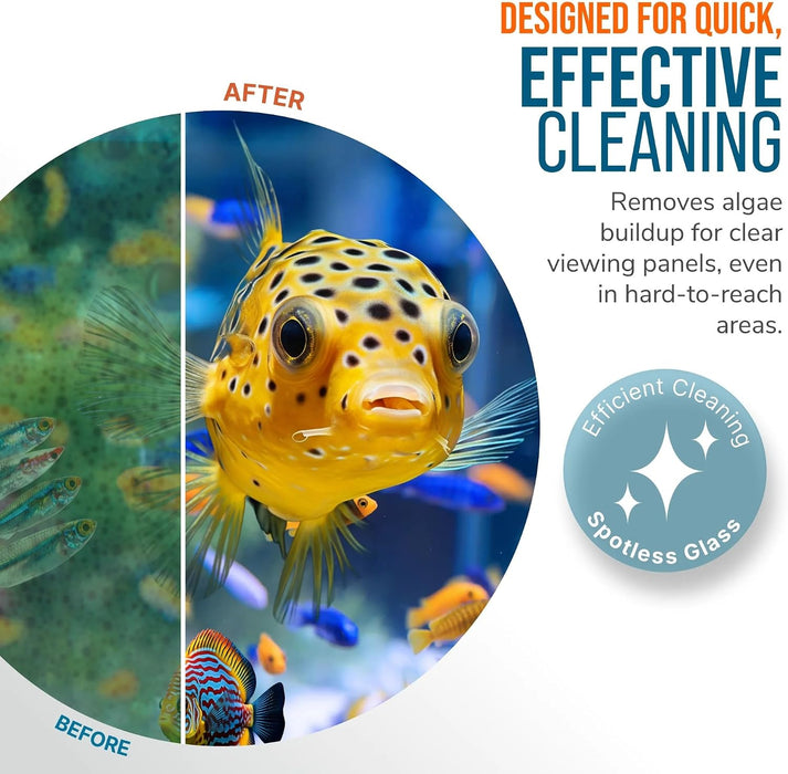 Flipper Standard Aquarium Algae Remover for Fish Tank Cleaner Replacement Blades, Pack of 2 - Glass Scraper Blades for C