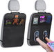 Back Seat Cover For Kids + 3 Pocket Storage Organizer, 2 Pack X-Large Waterproof Kick Mats Backseat Protector, Car Seat Back Protectors For Vehicles To Protect From Dirt, Mud & Scratches