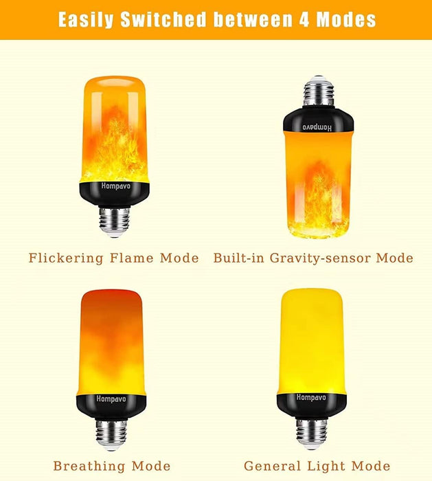 【Upgraded】 Flame Light Bulbs for Home Decor with Upside Down Effect