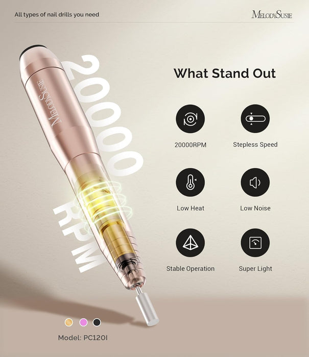 USB Nail Drill PC120I for Gentle Nail Prep