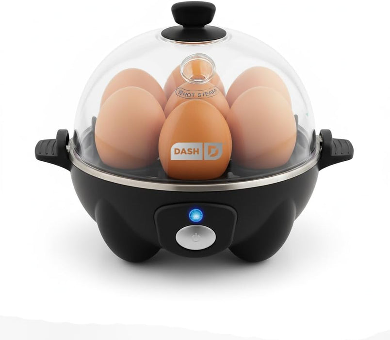 Rapid Egg Cooker, 7 Eggs, Hard Boiled, Poached & Omelettes, Black