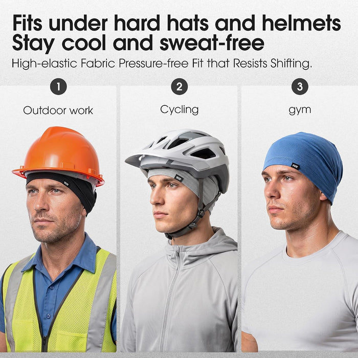 Cooling Skull Cap Sweat Wicking Breathable for Men Women 3 Pack