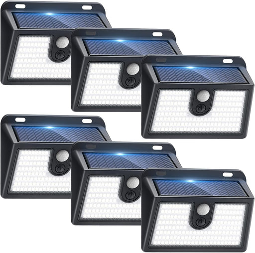 [6 Packs] Solar Motion Sensor Outdoor Lights, Super Bright Solar Lights Outdoor Waterproof, 3 Lighting Modes Security Wa