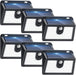 [6 Packs] Solar Motion Sensor Outdoor Lights, Super Bright Solar Lights Outdoor Waterproof, 3 Lighting Modes Security Wa