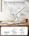 Ergonomic Adjustable Laptop Stand for Desk, Dual Foldable Computer Riser with Advanced Heat-Vent, Heavy-Duty Portable No