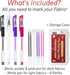 4x Heat Erasable Fabric Marking Pens for Sewing - 4 Pens + 8 Refills - Sewing Supplies Quilting Supplies Table Accessori