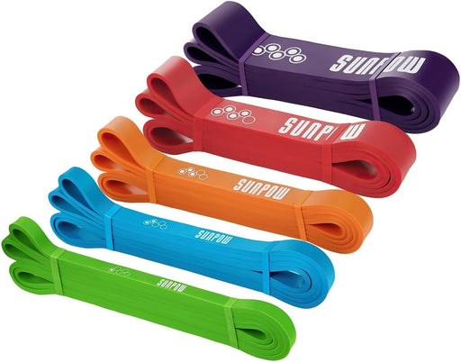Pull Up Assistance Bands Set of 5 Resistance Heavy Duty Workout Exercise Stretch Fitness Bands Assist Set for Body, Inst