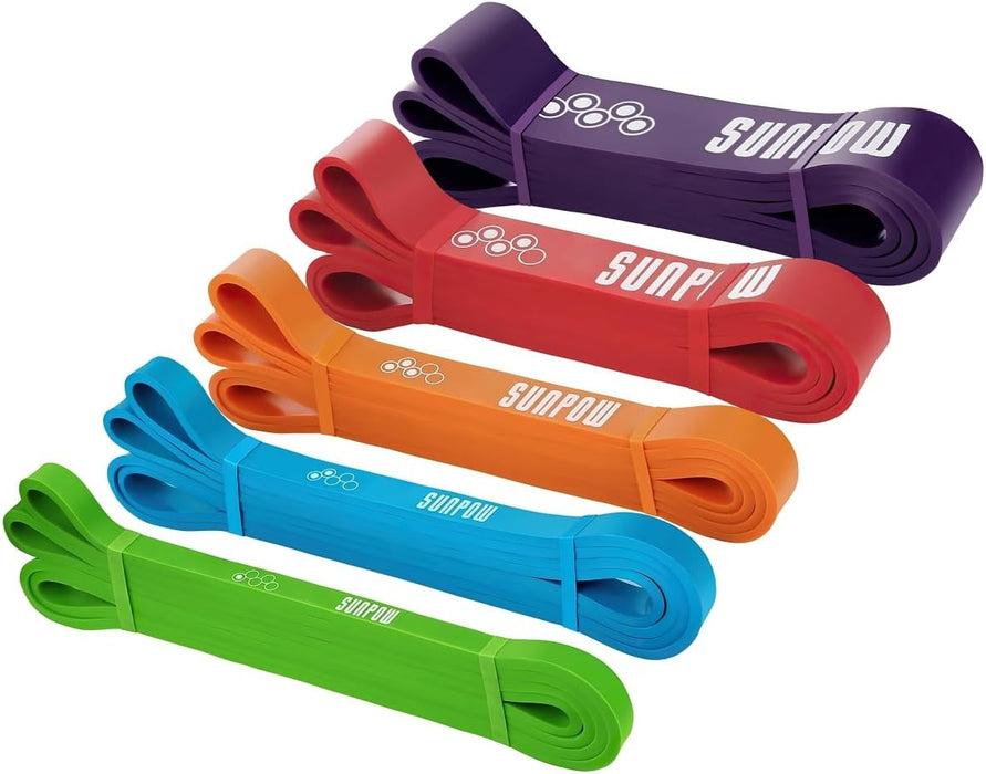 Pull Up Assistance Bands Set of 5 Resistance Heavy Duty Workout Exercise Stretch Fitness Bands Assist Set for Body, Inst