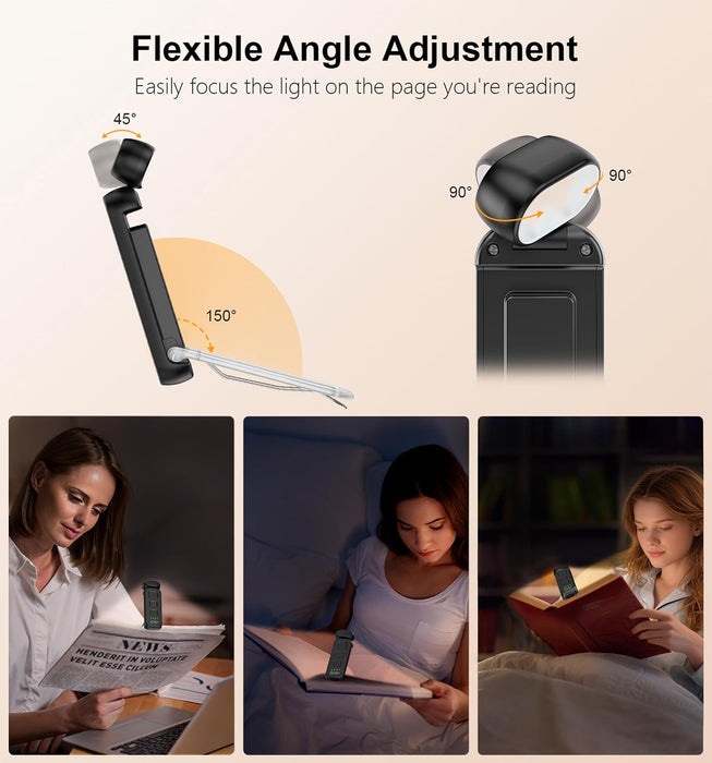 Reading Light, Rechargeable Book Light for Reading in Bed