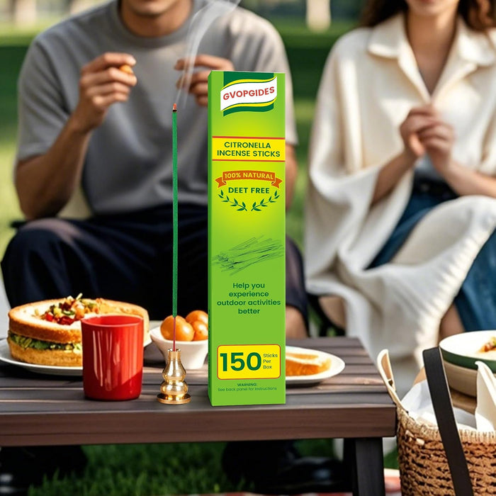 Citronella Incense Sticks 150 Sticks/Made with Natural Plant Based Ingredients/Citronella Oil/Lemongrass Oil/Rosemary Oil/150 Pcs