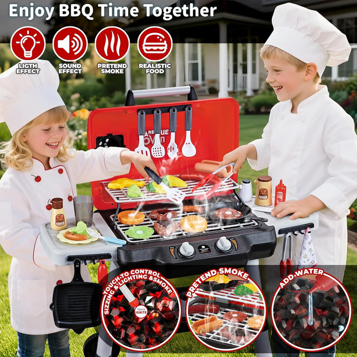 Kids Play Kitchen Toys, Kids BBQ Grill Playset, Play Grill Toys