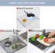 Over The Sink Dish Drying Rack, Roll Up Dish Drying Rack Kitchen Dish Rack Stainless Steel Sink Drying Rack, Foldable Di
