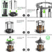 2 Pack Bird Feeders for Outdoor Hanging, Assembly Required, 1-Min Easy Setup, Charming Castle Design, Attracting Cardinals Chickadees Goldfinches & Sparrows - Black