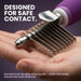 Poodle Dematting Fur Rake Comb Brush for Dogs and Cats - Long 2.5" Steel Safety Blades Metal Comb for Detangling Matted or Knotted Undercoat Hair