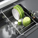 Dish Drying Rack in Sink, Dish Drainer with Cup and Utensil Holder