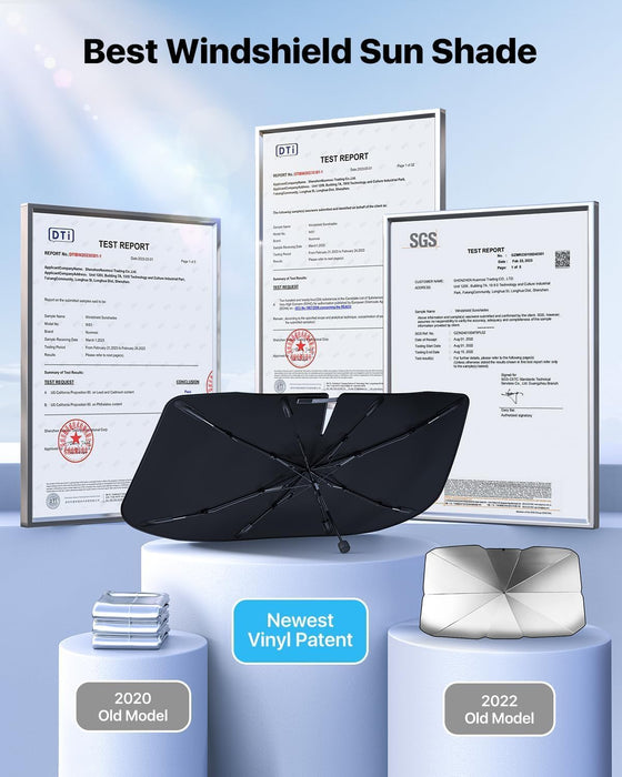 2026 Windshield Sun Shade Umbrella [Vinyl Coating Heat Shield]