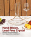 Large Elegant Crystal Wine Decanter with Built-in Aerator