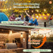 52FT(48+4) Solar String Lights Outdoor, Waterproof Dimmable 16+1 LED