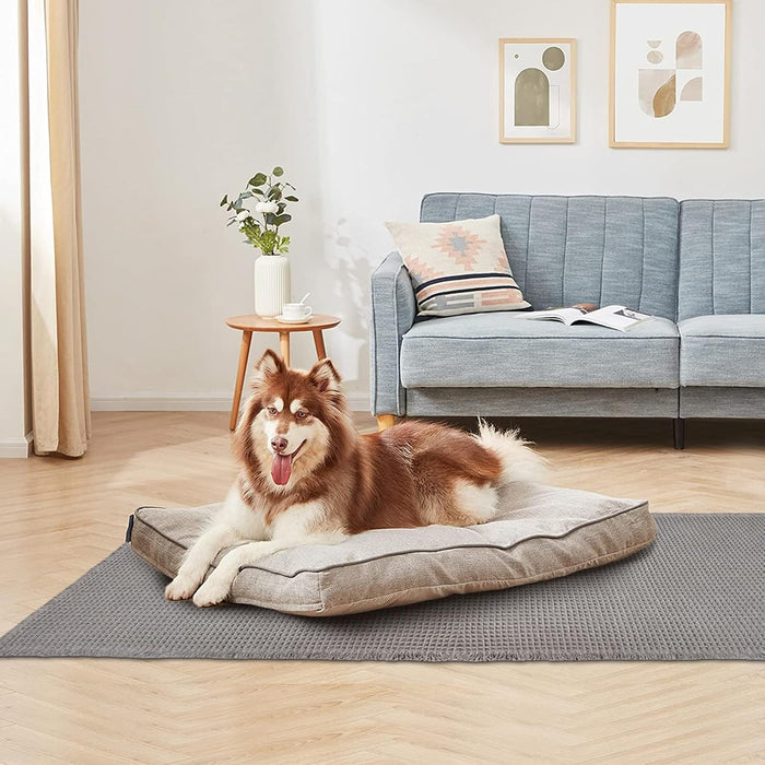 Tan Waffle Bath Mat,Super Absorbent Non Slip Bathroom Rug,Brown 17x24inch,Machine Washable Ultra Soft Floor Mats