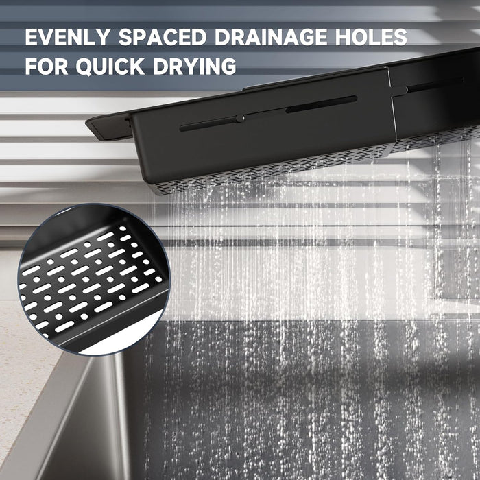 Extendable Kitchen Sink Caddy, Small Brush Sponge Storage Holder