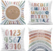 Kids Playroom Decor,Boho Sun Alphabet Throw Pillow Covers,Kids Reading Nook Decor Pillowcase for Classroom Playroom Nurs
