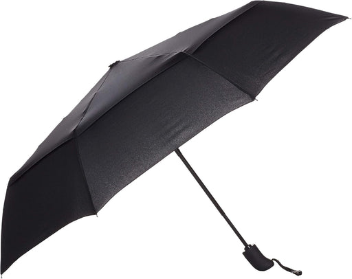 Round Travel Umbrella with Auto Open/Close Button, Wind-Proof Compact Design, Wind Vent, Strong Alloy Steel Frame, Soft-
