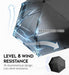 Windproof Travel Umbrella for Rain - 43" Compact Folding Umbrella, Reinforced Strong Frame, Lightweight Portable Parasol