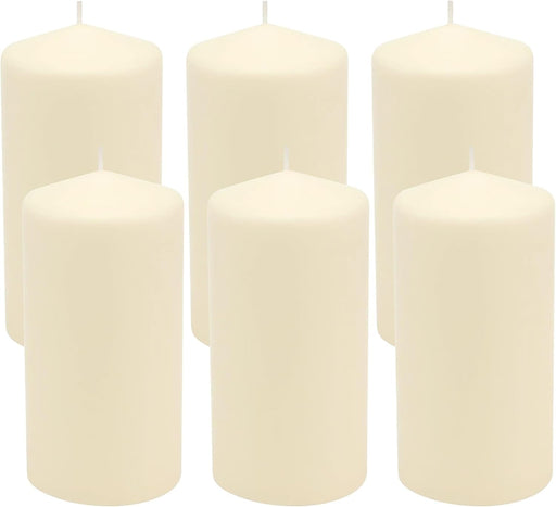 Unscented Pillar Candles – 65 Hour Burn Time, Long-Lasting Wax Candles for Weddings, Holidays, Home Décor & Special Even