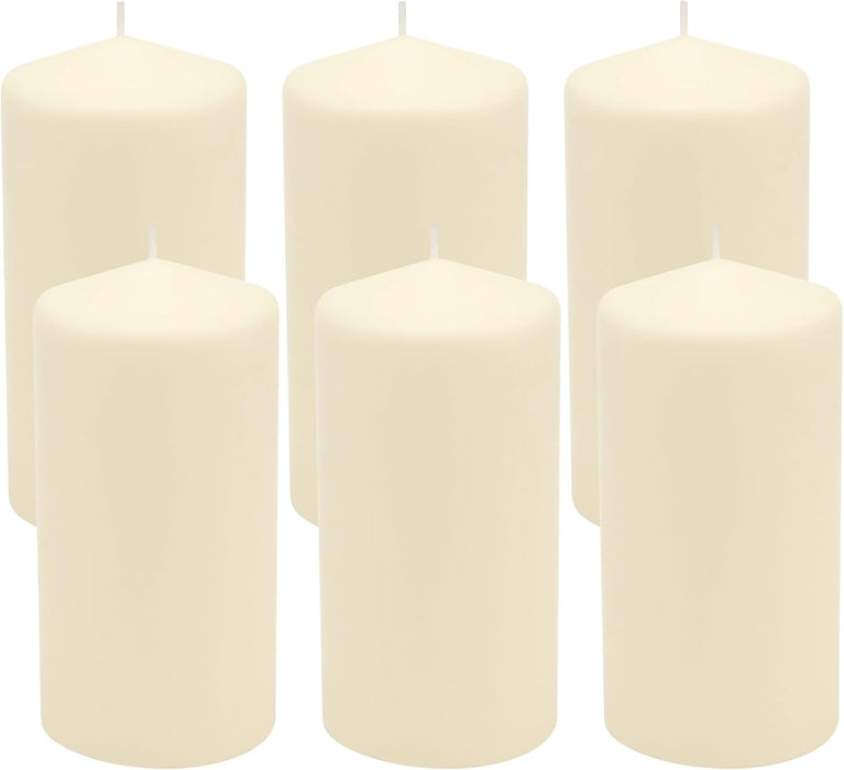 Unscented Pillar Candles – 65 Hour Burn Time, Long-Lasting Wax Candles for Weddings, Holidays, Home Décor & Special Even