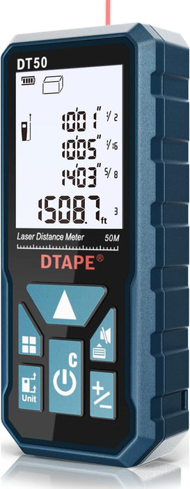 Laser Measure, High-Accuracy Laser Measuring Tool, 2" Backlit LCD Display Laser Tape Measure, Ft/in/Ft+in/M Electronic T