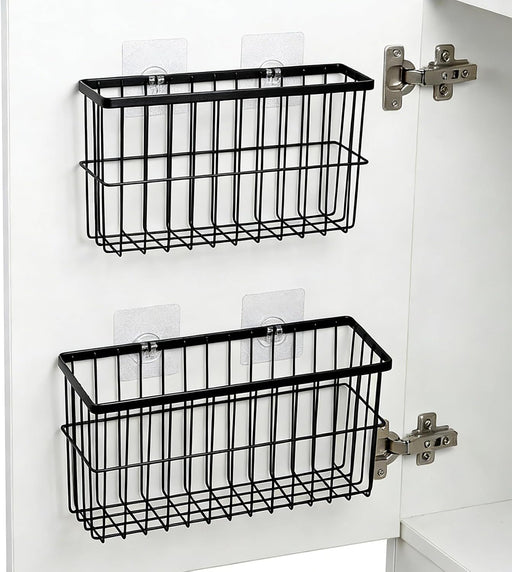 2-Pack Adhesive Cabinet Door Organizer, 5.9" Inside Cabinet Storage