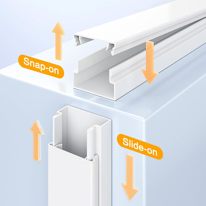Cord Hider, 157in Wire Covers for Cords on Wall, Premium Cable Hider Cord Covers for Wires, Cable Management Wire Hiders