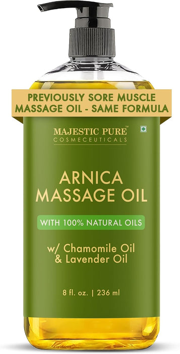 Arnica Sore Muscle Massage Oil for Massage Therapy - 8 Fl Oz