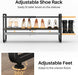 Expandable Metal Shoe Rack for Closet, Entryway & Garage, 2-Tier, Black