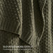 HOME Chunky Chenille Knit Throw Blanket, 50 x 60, Olive Green