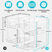 2 Sets of 3-Tier Bathroom Under Sink Organizers and Storage, Multi-Purpose Stackable Pantry Organization and Storage, Pu